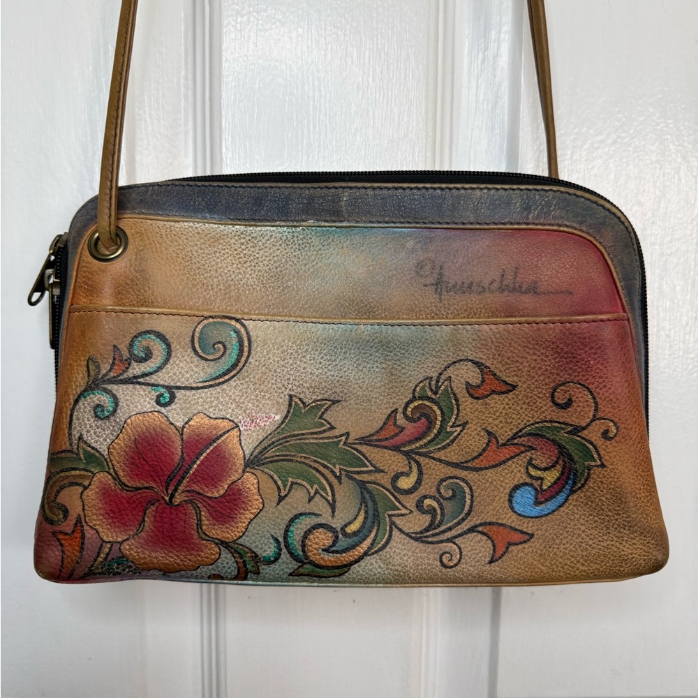 Anuschka Floral Crossbody Bag